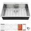 Évier de cuisine encastré 33 po x 22 po en acier inoxydable de calibre 16. T304 Robustesse. Rebord en forme de Z. Drain insonorisé et sans soudure. Ensemble complet de résistance pour les accessoires. Conception. Circulation facile