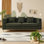 Canapé modulaire surdimensionné de 81 pouces à 3 places de 81 pouces - Tissu en peluche vert, confort profond pour le salon, la chambre à coucher et le bureau