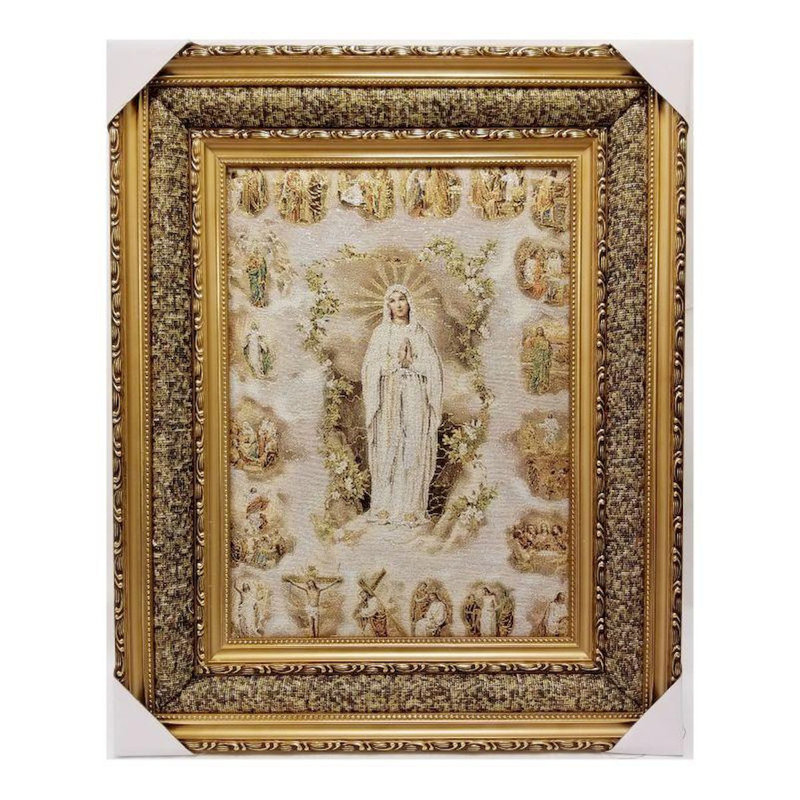 Tapisserie en tissu mélangé Lady of Lourdes