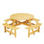 Outdoor 8 Person Picnic Table-621391854