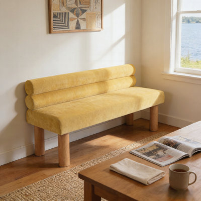 Banc de salle à manger rembourré, bout de lit, banc d'entrée, repose-pieds pour salle à manger, chambre à coucher, salon