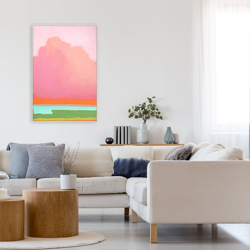 Pink Sky in the Evening, Yes, Brown Single Picture Frame Paper