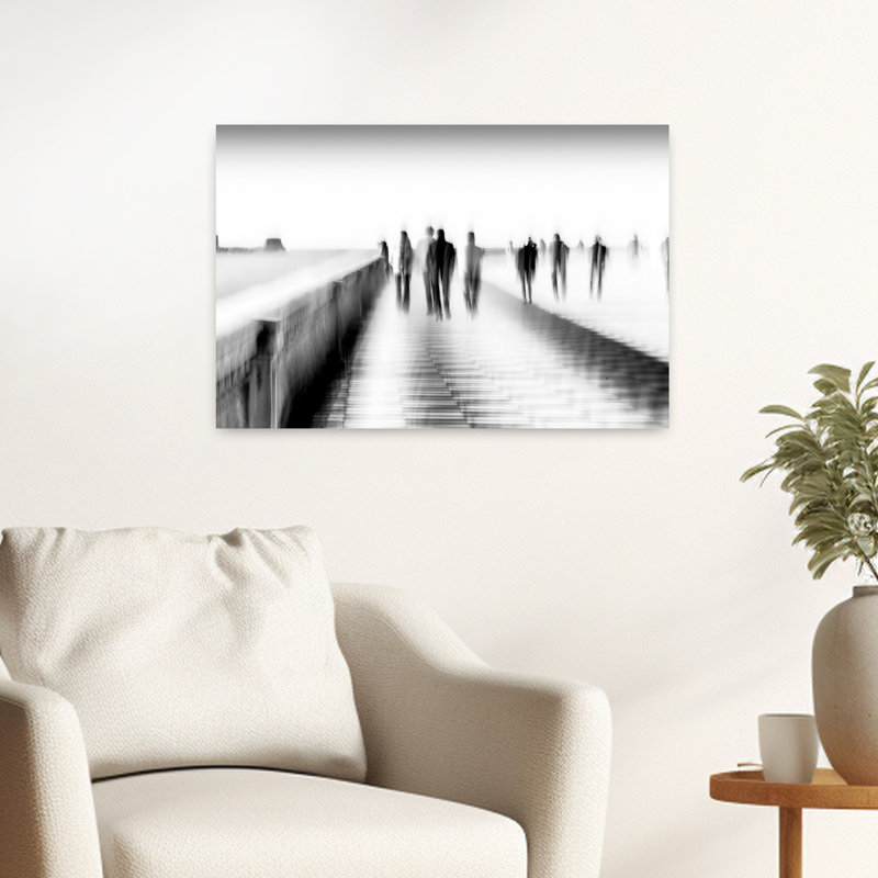 Art contemporain, plage contemporaine, océan, art mural, H 16 po x l 24 po