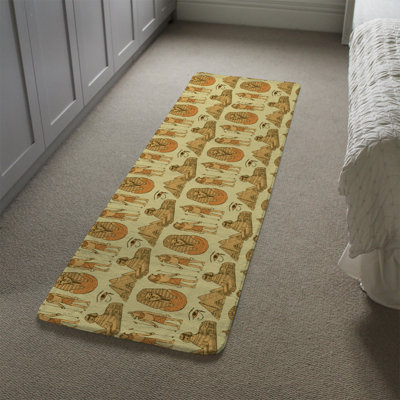 LinoLakes Runner 68 cm x 235 cm Animal Print and Chevron Shaggy Area Rug