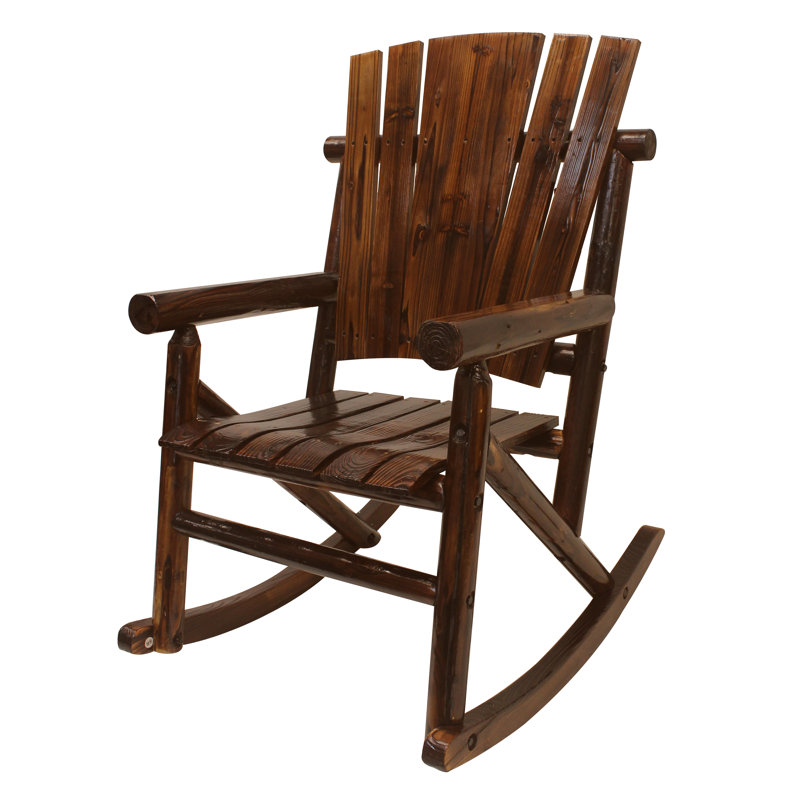 Chaise d'extérieur en bois massif à bascule Ardoin