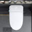 Toilette intelligente avec capteur de pied à fermeture automatique, chasse d'eau siphonique, eau chaude, lavage arrière, siège blanc ouvert / fermé bidet, affichage à DEL, sécheuse, porcelaine féminine, désodorisation, lavage en mouvement