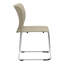 Chaises d'invités empilables luge - paquet de 4 | Siège ergonomique en polypropylène, structure en métal chromé, capacité de 275 lb | Chaises empilables pour salle d'attente, salle de classe, bureau et vestibule-122032666