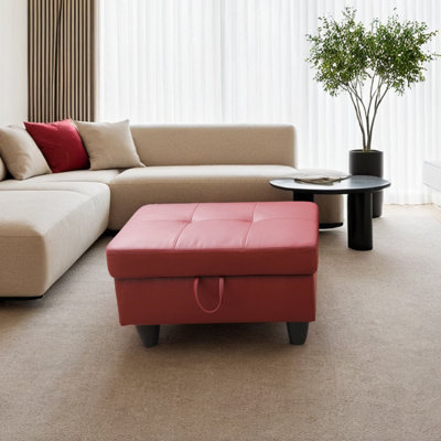 Enitan Faux Leather Ottoman
