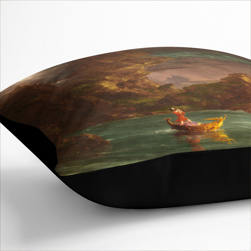 The Voyage of Life Manhood Scatter Cushion with Filling, Black, 40cm H x 40cm W x 15cm D