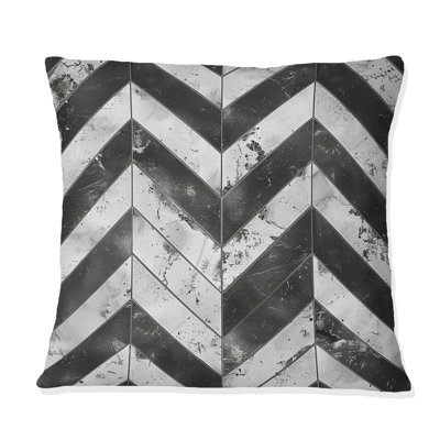 Carreaux noirs et blancs à motif de chevrons