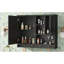 Armoire de rangement de salle de bain murale de 36 pouces avec porte miroir - Design moderne noir ajustable et tablettes-1890180424