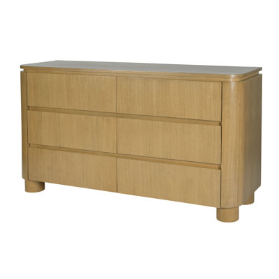 Commode rectangulaire à 6 tiroirs en bois l 60 po Mari