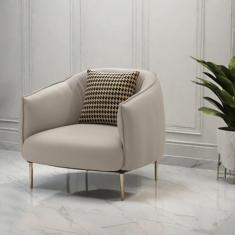 Brene, Argent argent, Similicuir beige