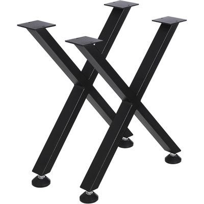 Heavy Duty Metal Table Legs – Industrial Black Steel Desk Legs for DIY, Multiple Sizes Available, Suitable for Coffee Table, Dining Table, Bench & Workbench – Modern Design