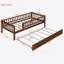Wood Daybed With Trundle And Fence Guardrails-1902822373-1902822372