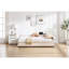 Lit de jour moderne en velours avec couchette en beige, conception peu encombrante pour la chambre à coucher