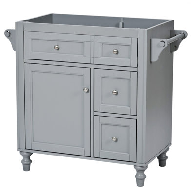 Modern Bathroom Storage Cabinet With 2 Drawers And A Tip-Out Drawer