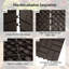 Carreaux de terrasse à emboîtement de patio, tuiles de terrasse carrées en composite 12 po x 12 po, carreaux de sol en plastique à carreaux pour l'extérieur pour l'extérieur pour terrasse de porche de balcon (brun, paquet de 27)