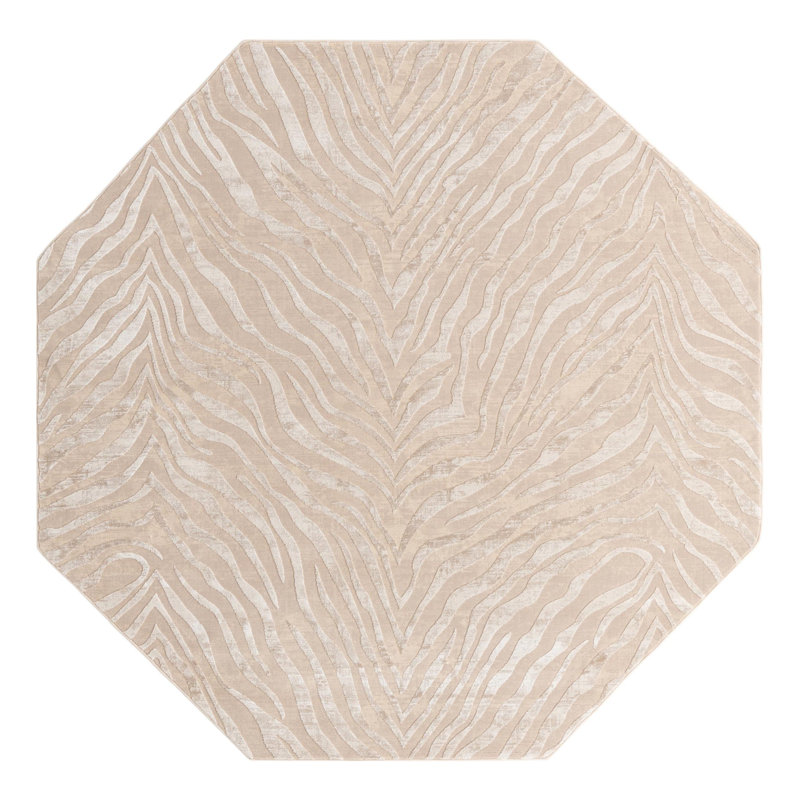 Tatte Animal Print Indoor Rug, Octagon 7'10" x 7'10"