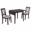 3 Piece Kitchen Dining Set With Drop Leaf Dining Table And 2 Dining Upholstered Chairs, Dining Room Set-230986060