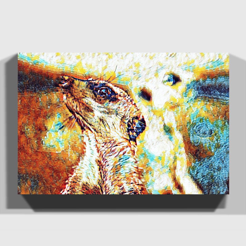 Meerkats Art - Wrapped Canvas, 50cm H x 76cm W