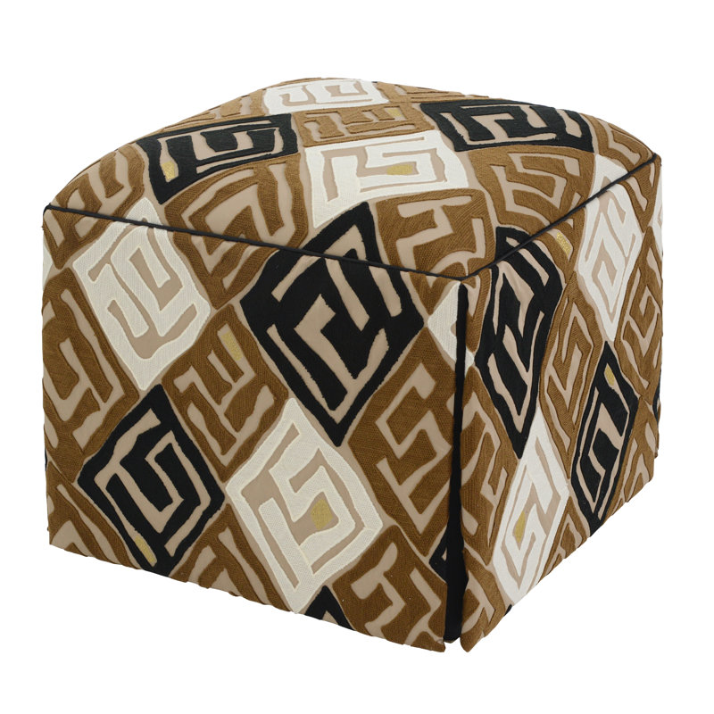 Chelsea Square Ottoman, Madagascar Natural