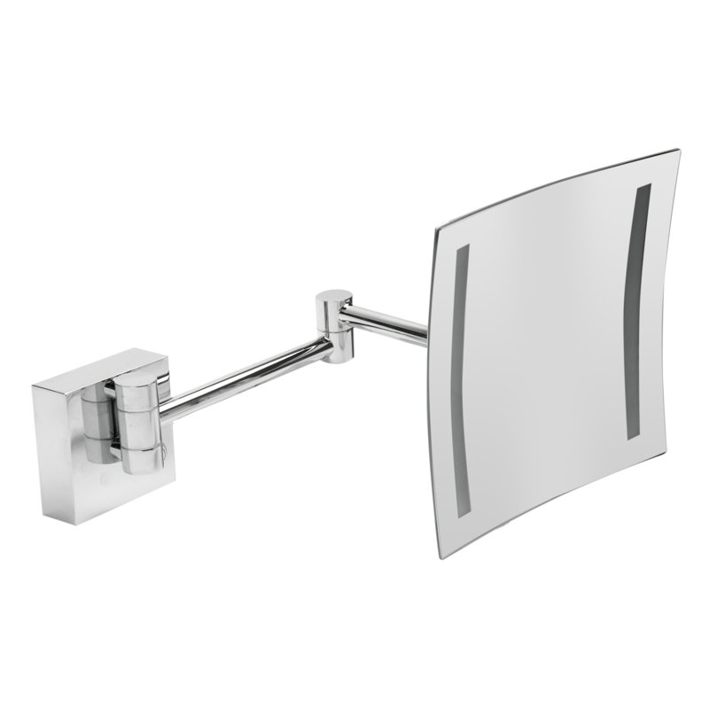 Concave Wall Mirror, Polished Chrome