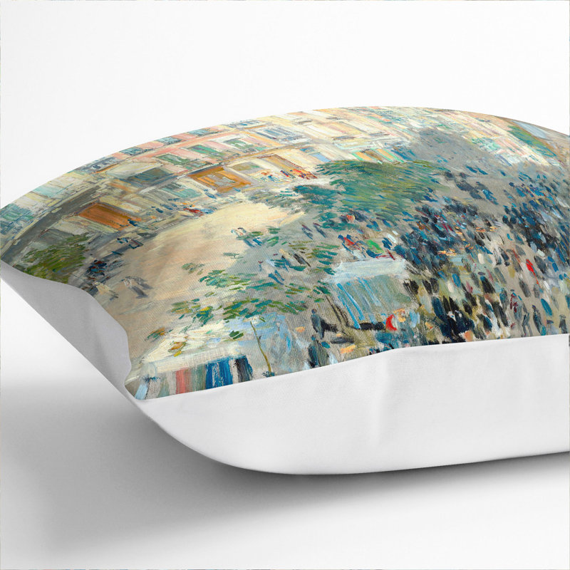 Southern French City Scatter Cushion, 55cm H x 55cm W x 20cm D, White