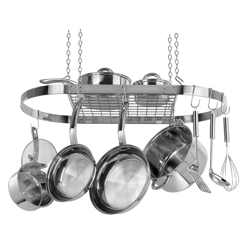 Range Kleen Enamel Oval Pot Rack, Stainless Steel
