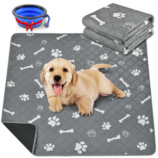 Gorilla Grip Reusable Puppy Pads, 2 Pack, 40X26, Slip Resistant Pet Crate Mat, Absorbs Urine, Waterproof, Cloth Pee Pad for Training Puppies, Washable