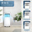 Climatiseur portatif 8 000 BTU Electactic, multifonction 3 en 1, télécommande, minuterie 24 heures, trousse d'installation, facile à déplacer-129021950