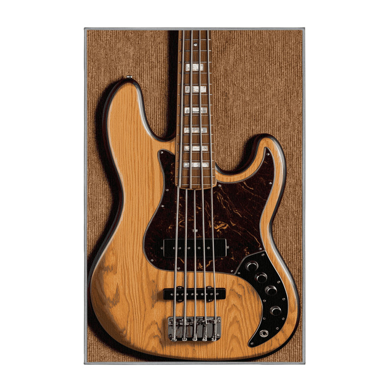  Tapis lavable pour guitare basse, Rectangulaire 8 pi x 10 pi