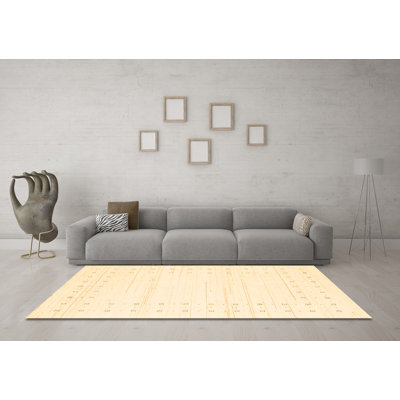 Tapis contemporains brun lavable à la machine 2620