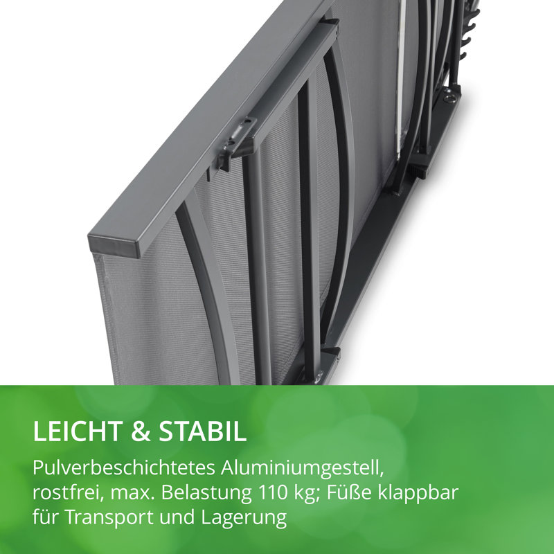 192cm Long Reclining Single Chaise, Anthracite