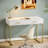 Modern Computer Desk White and Gold-1303865418