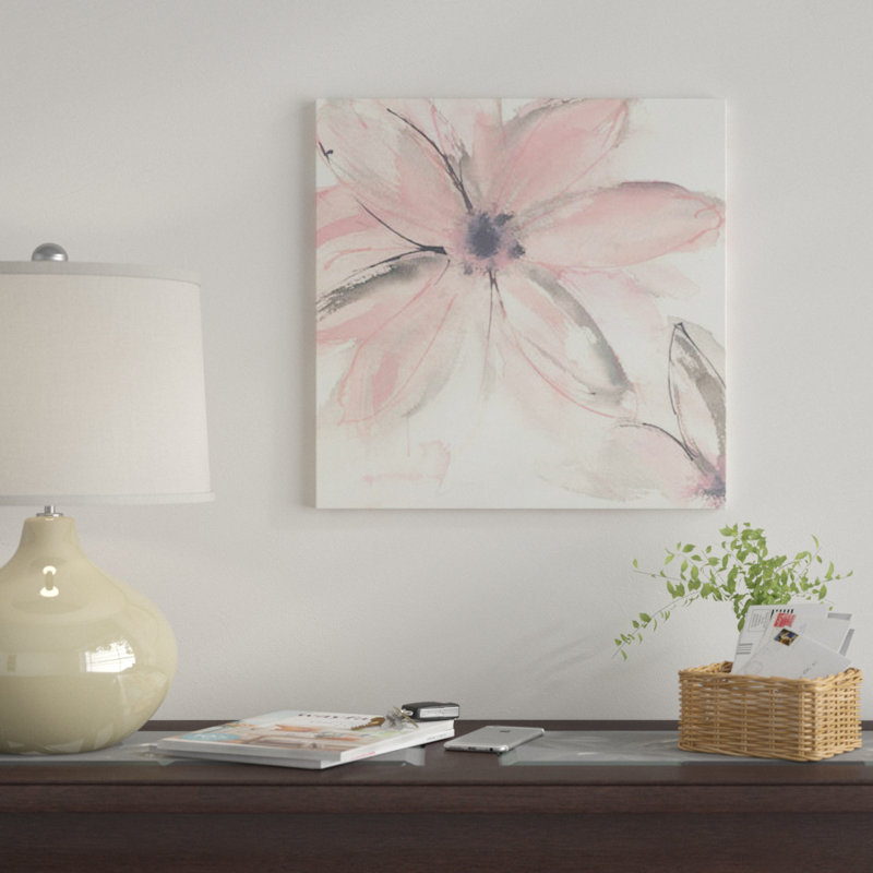 «Blush Clematis» par Chris Paschke, reproduction d'art graphique sur toile, H 18 po x l 18 po x P 1,5 po, Toile tendue