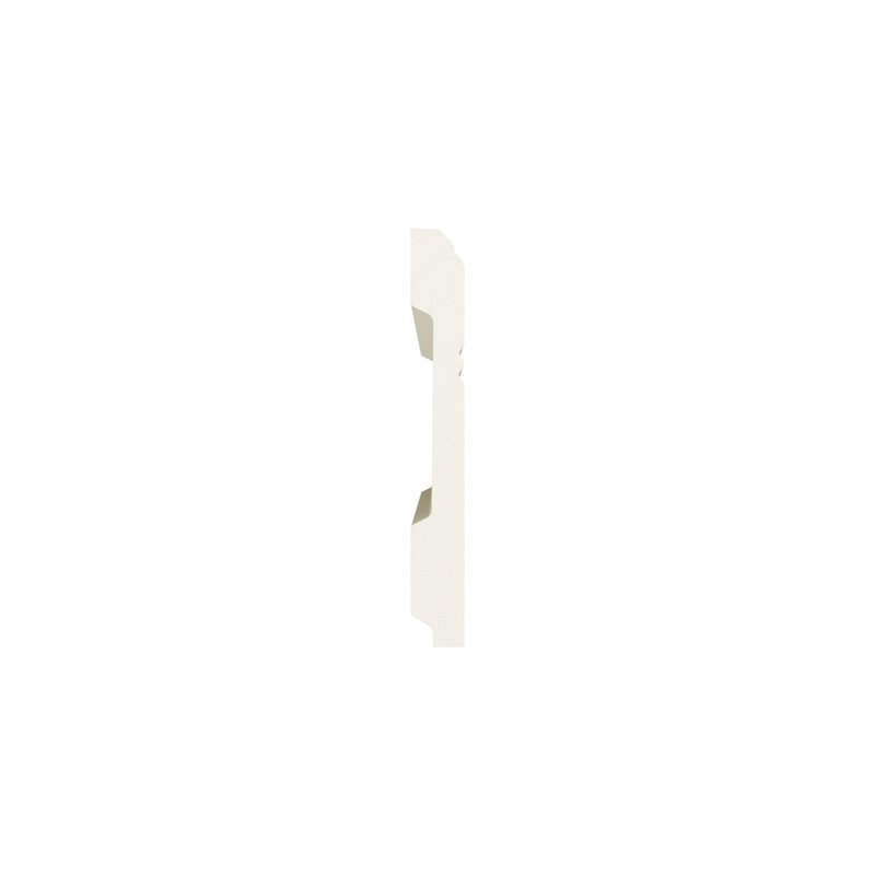 Endurathane Emilio Baseboard Moulding, 5 3/8"H x 5/8"P x 96"L, Factory Primed