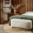 Bailey Cream Boucle Upholstered Flip-Top Storage Bench with Hidden Compartment-276019330