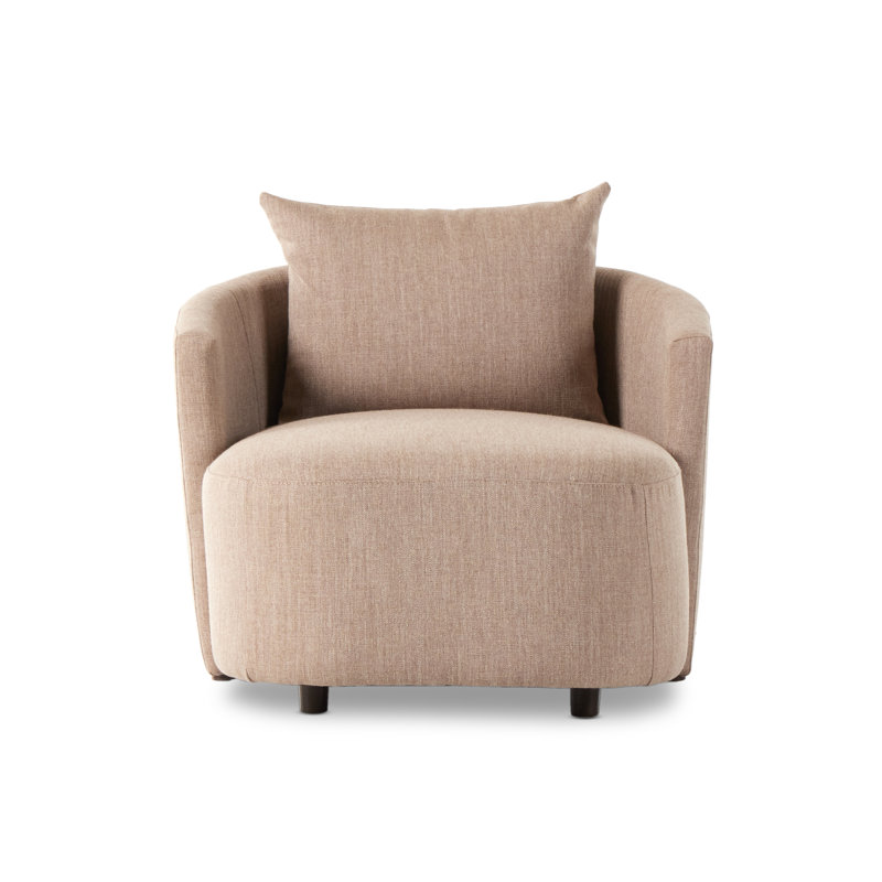 Farrah Chaise Lounge, Alcala Fawn 70% Polyester/20% Viscose/10% Flax