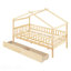 Lit simple en bois avec deux tiroirs, naturel-219759871