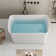 49" Acrylic Freestanding Rectangular Soaking Bathtub With Chrome Overflow And Drain