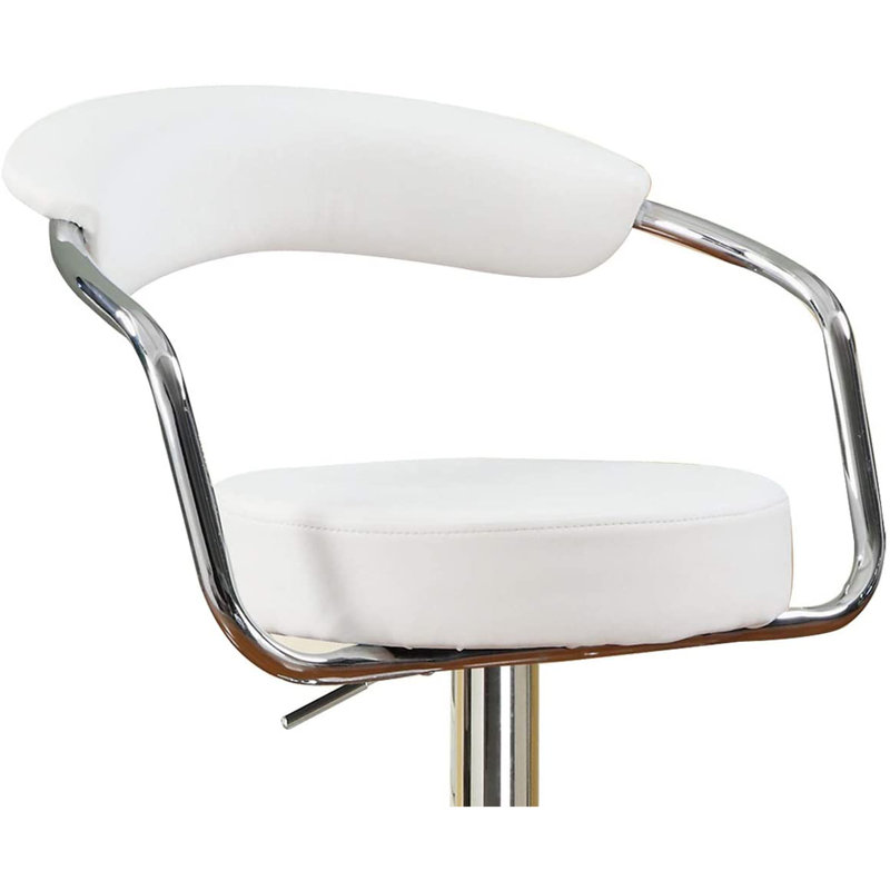 Ensemble de 2 tabourets de bar pivotants de style contemporain, Blanc