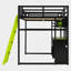 Lit mezzanine double avec bureau intégré, espace de rangement et ports USB-1596877955