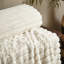 Cosy Ribbed Faux Fur Blanket Throw-90570536