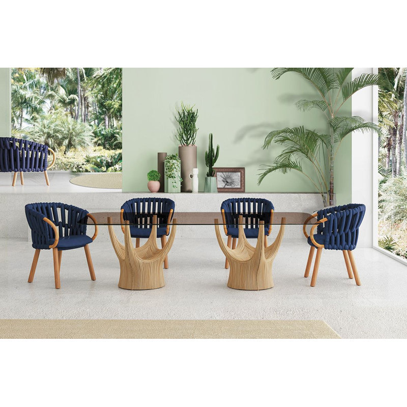 Acacia Dining Table, Clear