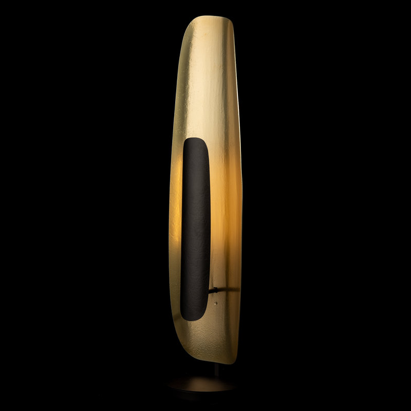 Shield Floor Lamp, Modern Brass, 49.6", Oil Rubbed Bronze