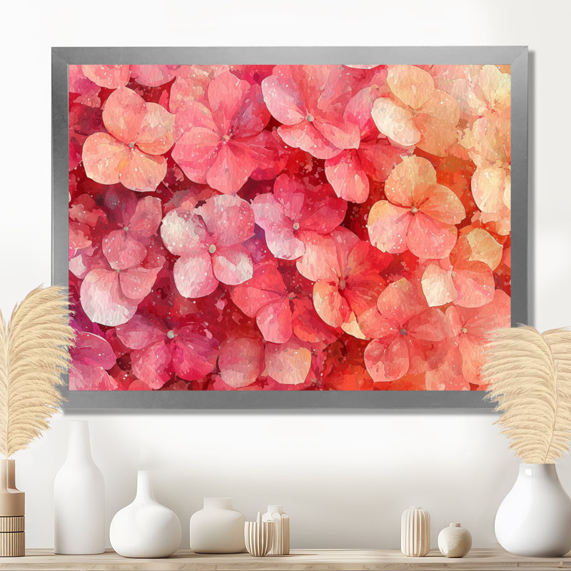 Jadaliz - Floral Wall Art, Impression d'un seul cadre photo, Argent argent, H 12 po x l 20 po