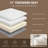 143" Sectional Couches For Living Room, Convertible U-Shape Boneless Couch With 2 Movable Ottomans, 4 Seater Cloud Couch, Deep Comfy Sleeper Sofa Bed Floor Couch, White-1123598488