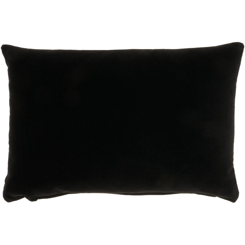 SS900-014020 No Decorative Addition Cotton Reversible Throw Pillow, Black