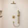 Wall Mount Pressure-Balanced Shower System,10" Rainfall Shower Head with Slider Bar Handheld Spray